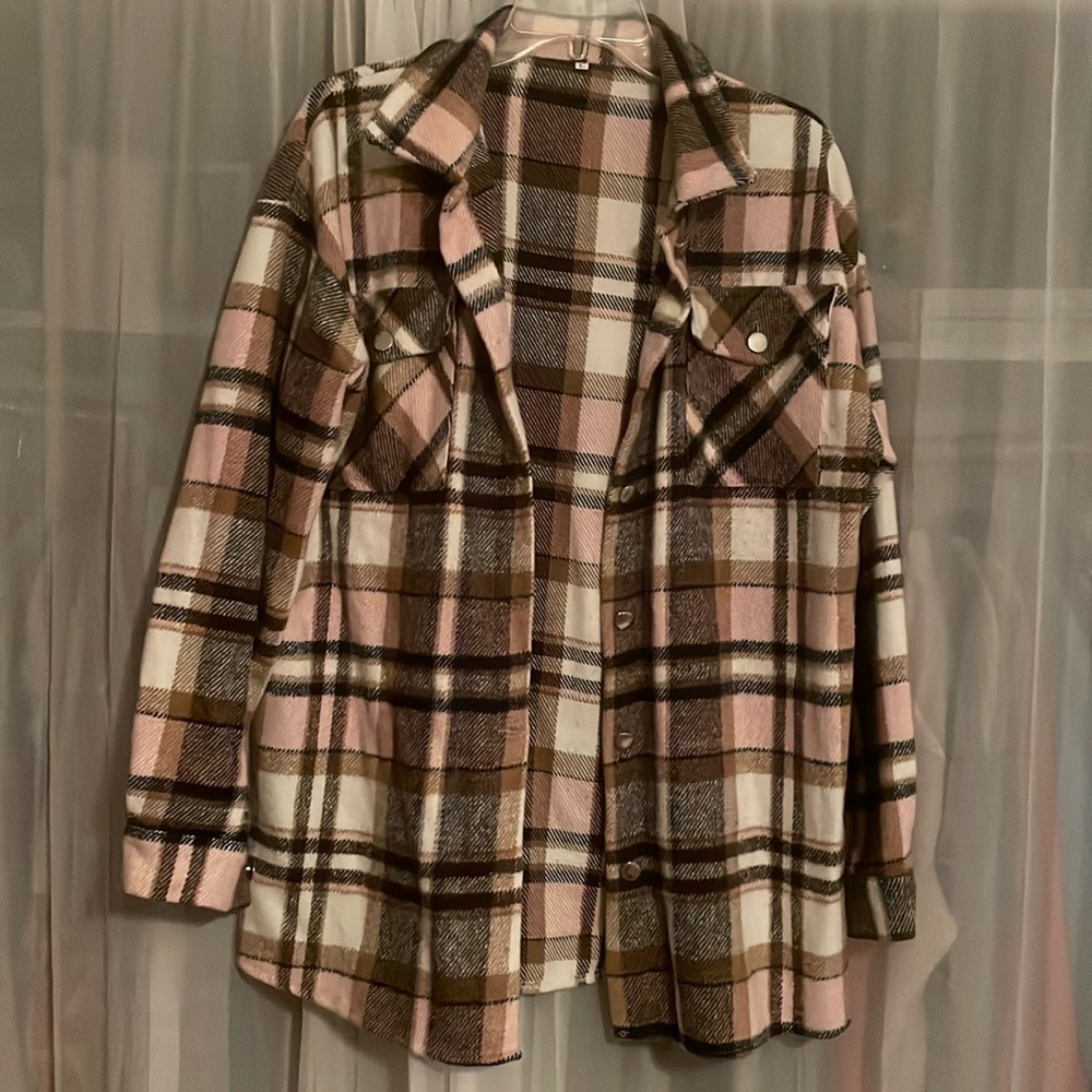 Checkered Shacket - image 1